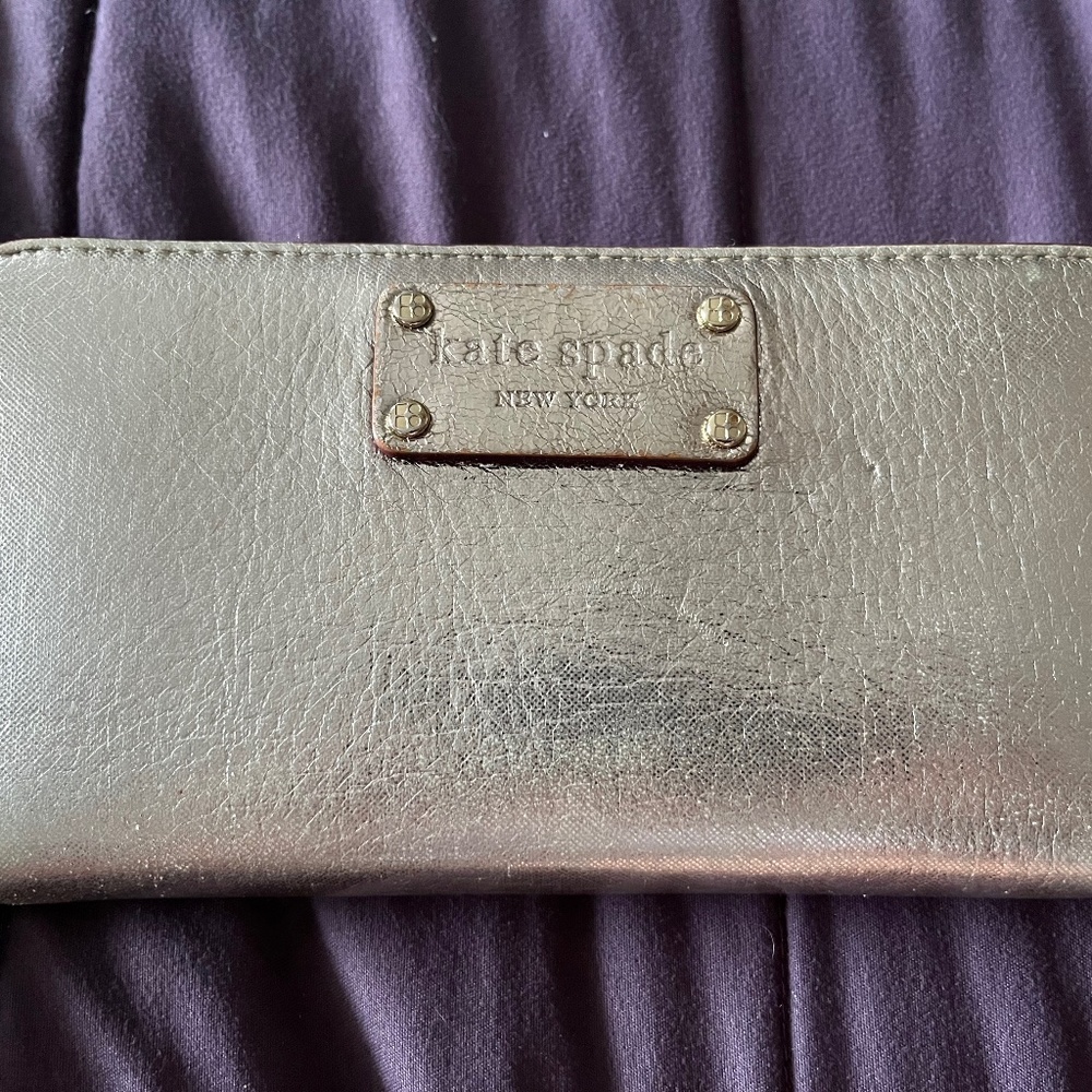 Gold Kate Spade wallet